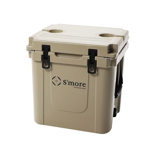 S’more スモア Becoolcoolerbox33クーラーボックス大型31L|33QT31リットルハードクーラーBOXキャンプ釣りアウトドアスポーツおしゃれ保冷持ち運べる栓抜き付き BEIGE