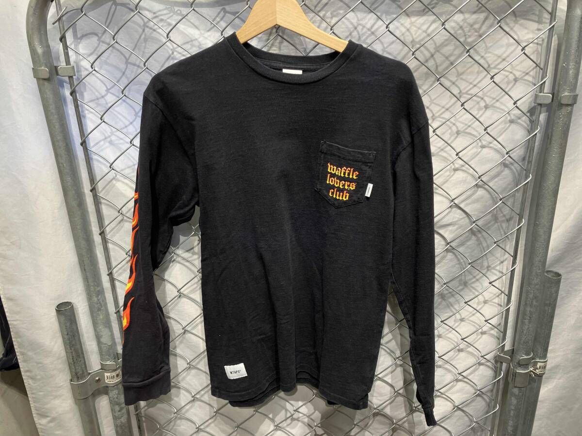 WTAPS VANS ファイヤーパターン 長袖 tシャツサイズ 2 ブラック