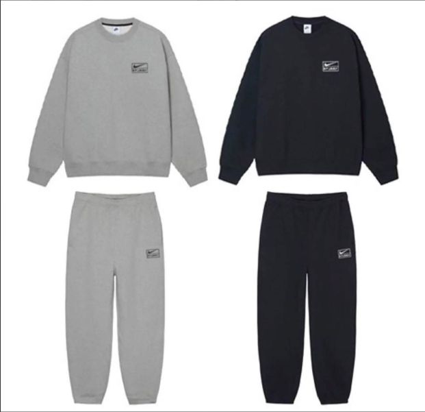 新品未使用 stussy nike スウェットセットアップ ブラック、グレー 裏起毛 - メルカリ