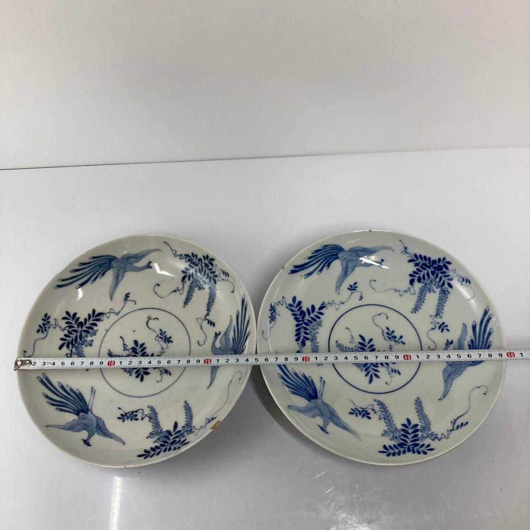 時代　鍋島焼　鳳凰図　櫛目高台　大皿5枚　タサチ　東な6-0603② 時代 鍋島焼 鳳凰図 櫛目高台 大皿5枚 タサチ 東な6-0603② 時代
