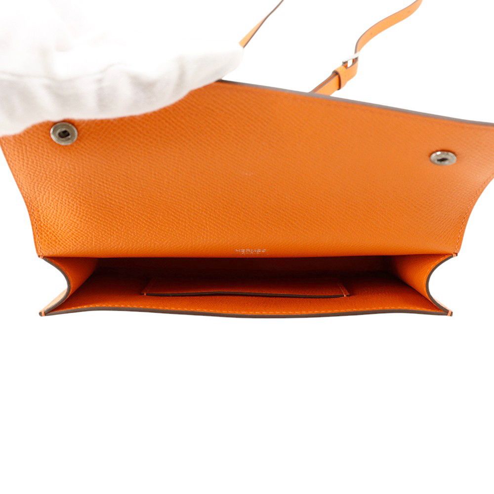 エルメス ショルダーウォレット ナップ トゥーゴー オレンジ/シルバー  