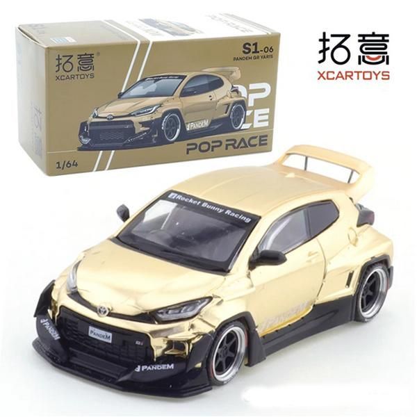 1/64　POPRACE　TOYOTA　トヨタ　PANDEM GR YARIS　ヤリス　pop race　ミニカー　ジオラマ　拓意●Ｍ１３４ 自動車