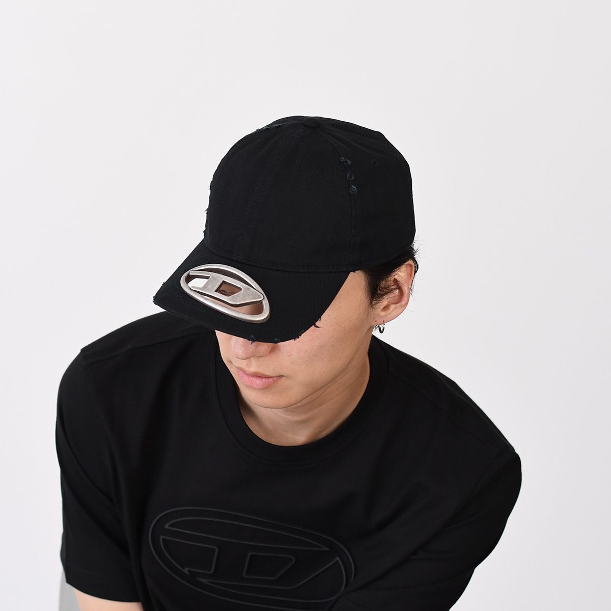 90s OAKLEY ビーニー 赤タグ 刺繍ロゴ 黒 tech archive 00's OAKLEY