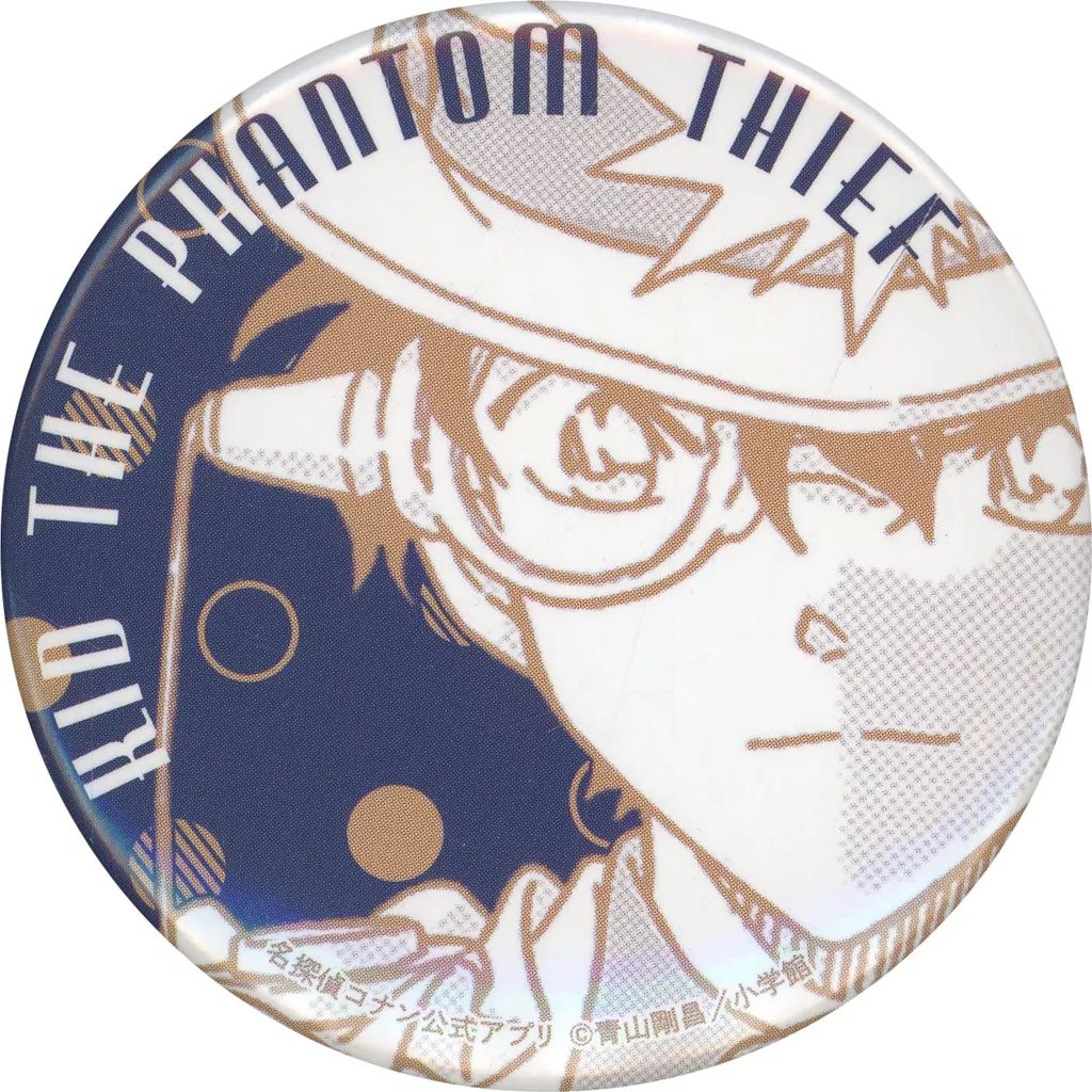 中古】バッジ・ピンズ 怪盗キッド 「名探偵コナン 公式アプリ缶バッジ 