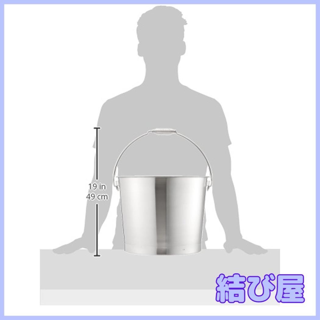 クローバー 18-8 バケツ プレス 20L 目盛付 バネハンドル
