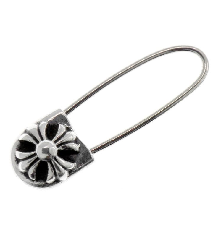 クロムハーツ CHROME HEARTS SAFETY PIN セーフティ ピン シルバー ピアス n8727