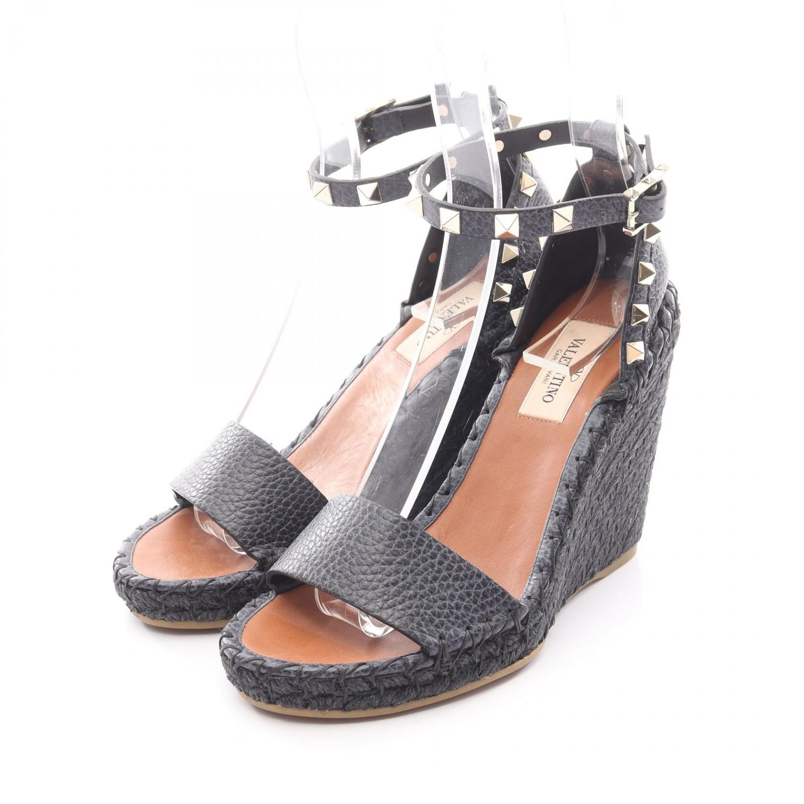 ヴァレンティノ ガラヴァーニ Valentino Garavani サンダル ロックスタッズ レザー くつ レディース Used B