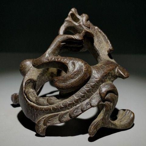 純銅 九龍壁 竜皿 銅皿 置物 工芸品