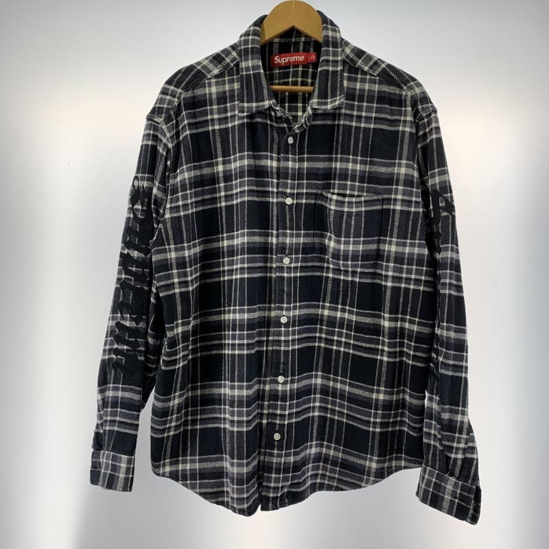 品質保証，格安 【中古】Supreme 25ss Old Englisl Flannel Shist サイズL ブラック シュプリーム[19] 長袖シャツ