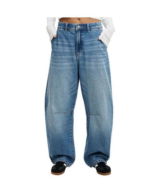 【送料無料】 コットンオン レディース デニムパンツ ボトムス Women's Barrel Jean Saltwater blue