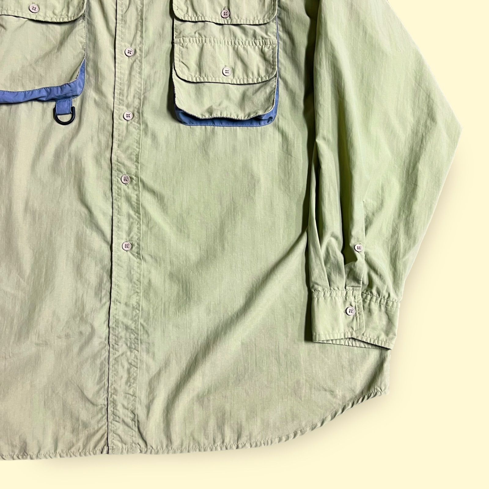 ウェア 90s orvis nylon shirt Vintage 90's Orvis Hawaiian Camp Shirt Men's L Blue Loop