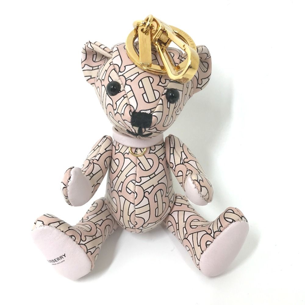 美品✨　バーバリー　TB柄　トーマスベアー　レザー　キーホルダー BURBERRY バーバリー キーホルダー TBロゴ トーマスベア クマ レザー