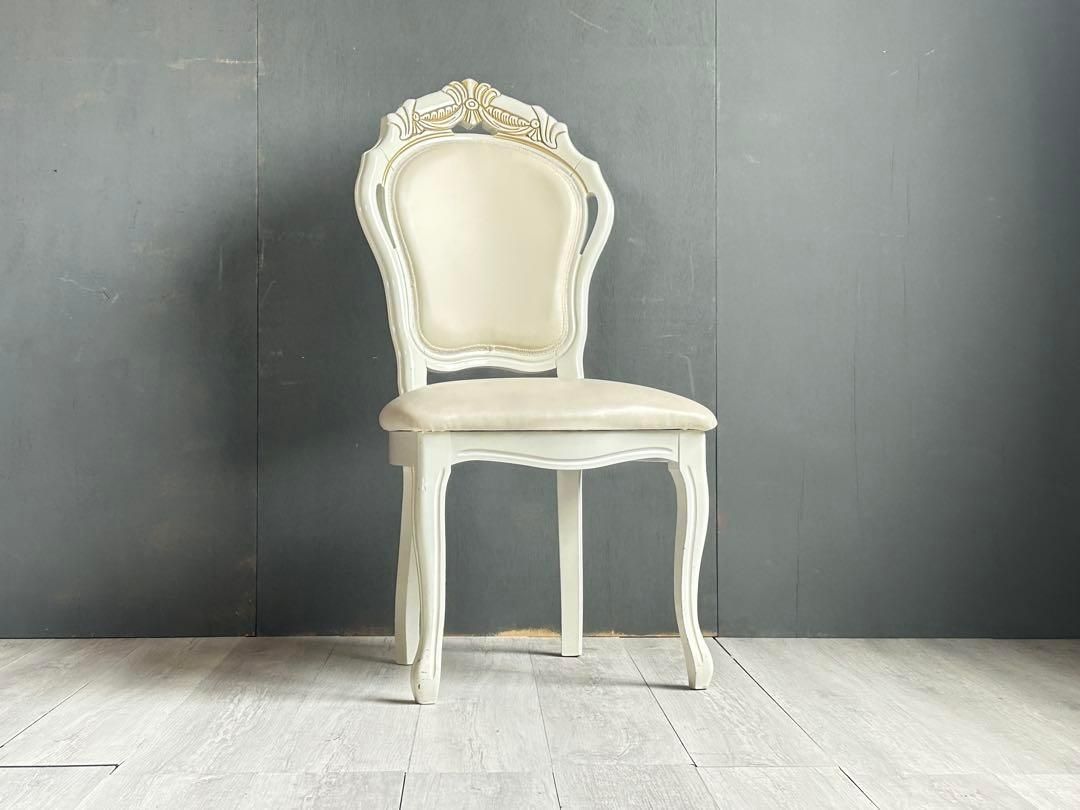 専用　①イタリア　ヨーロピアン　ヨーロッパ　猫脚　シンプル　ホワイトチェア　nz ① イタリア ヨーロピアン ヨーロッパ 猫脚 シンプル ホワイトチェア nz