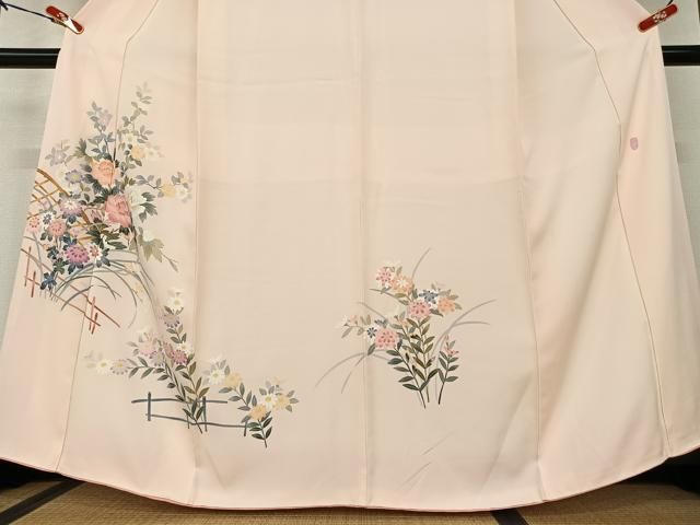 平和屋着物●本加賀友禅作家　南克治　訪問着　花籬文　暈し染め　正絹　逸品　AAAW9315zg 平和屋着物○本加賀友禅作家 南克治 訪問着 花籬文 暈し染め 正絹 逸品