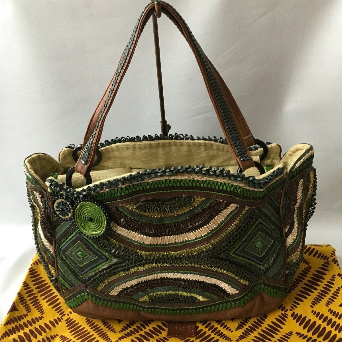 ◇JAMIN PUECH/ジャマンピュエッシュ◇ビーズ×ファー バッグ 058E