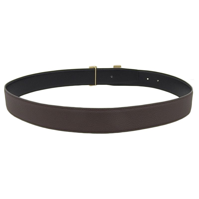 美品 エルメス コンスタンス Hバックル レザー ベルト ブラック ブラウン HERMES エルメス コンスタンスHベルト ベルト 小物 ダーク