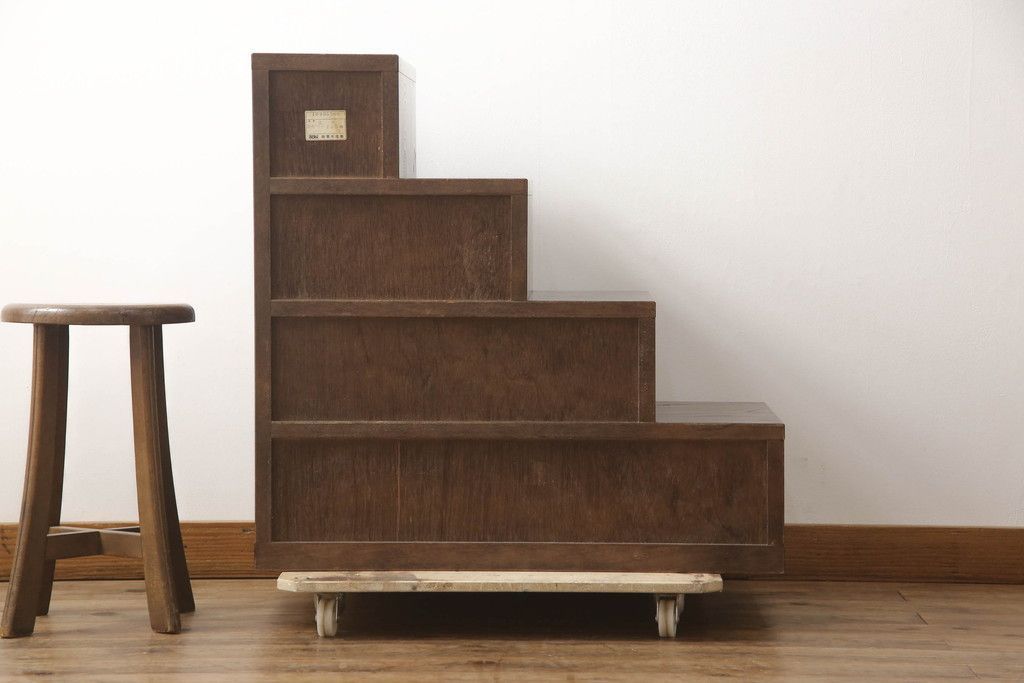 ☆事前問合せ必須☆ 青木産業製 階段箪笥 中古 上質 江戸整理タンス