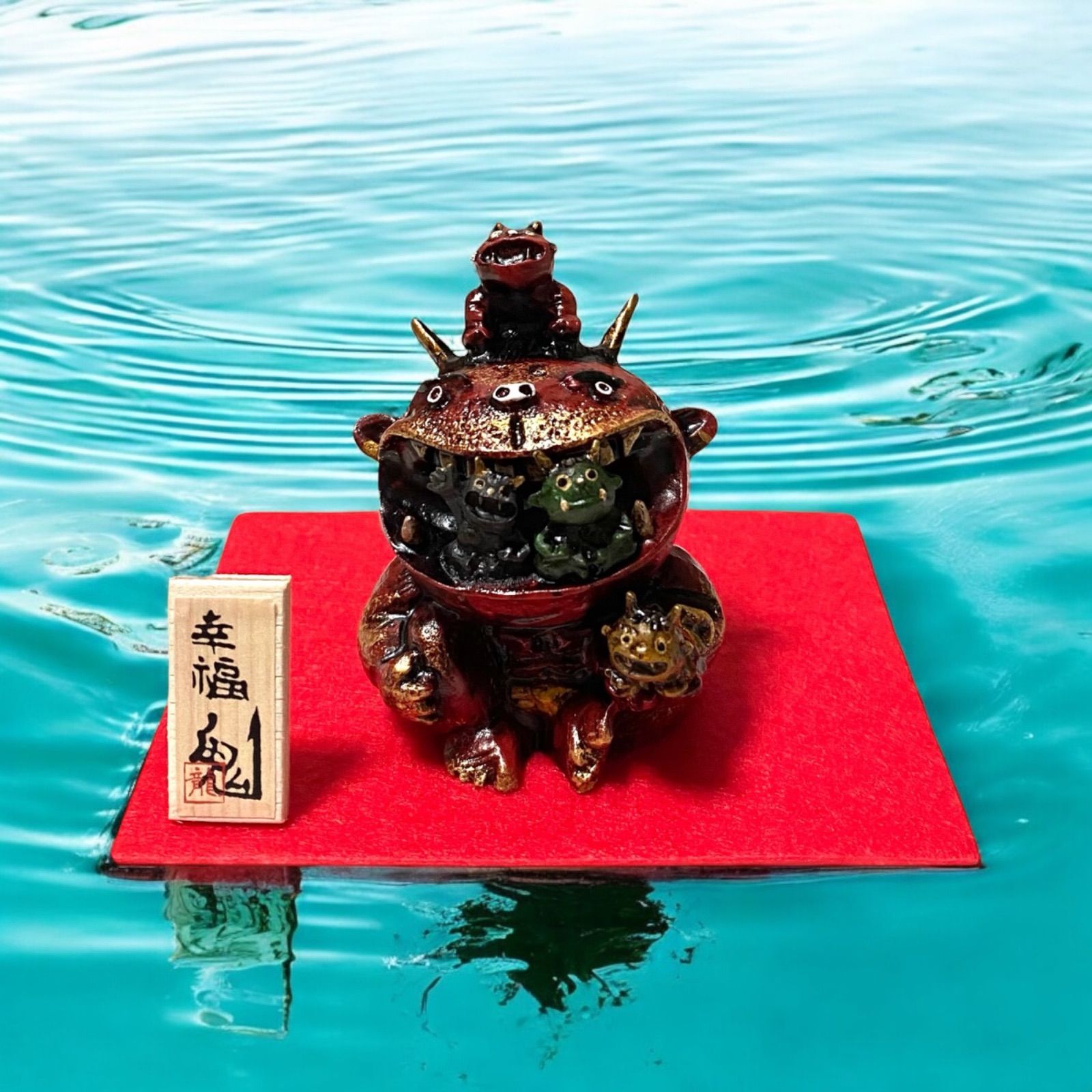 赤鬼 【鬼がいっぱい】幸福鬼 節分 魔除け・厄除け ミニ 置物 - メルカリ