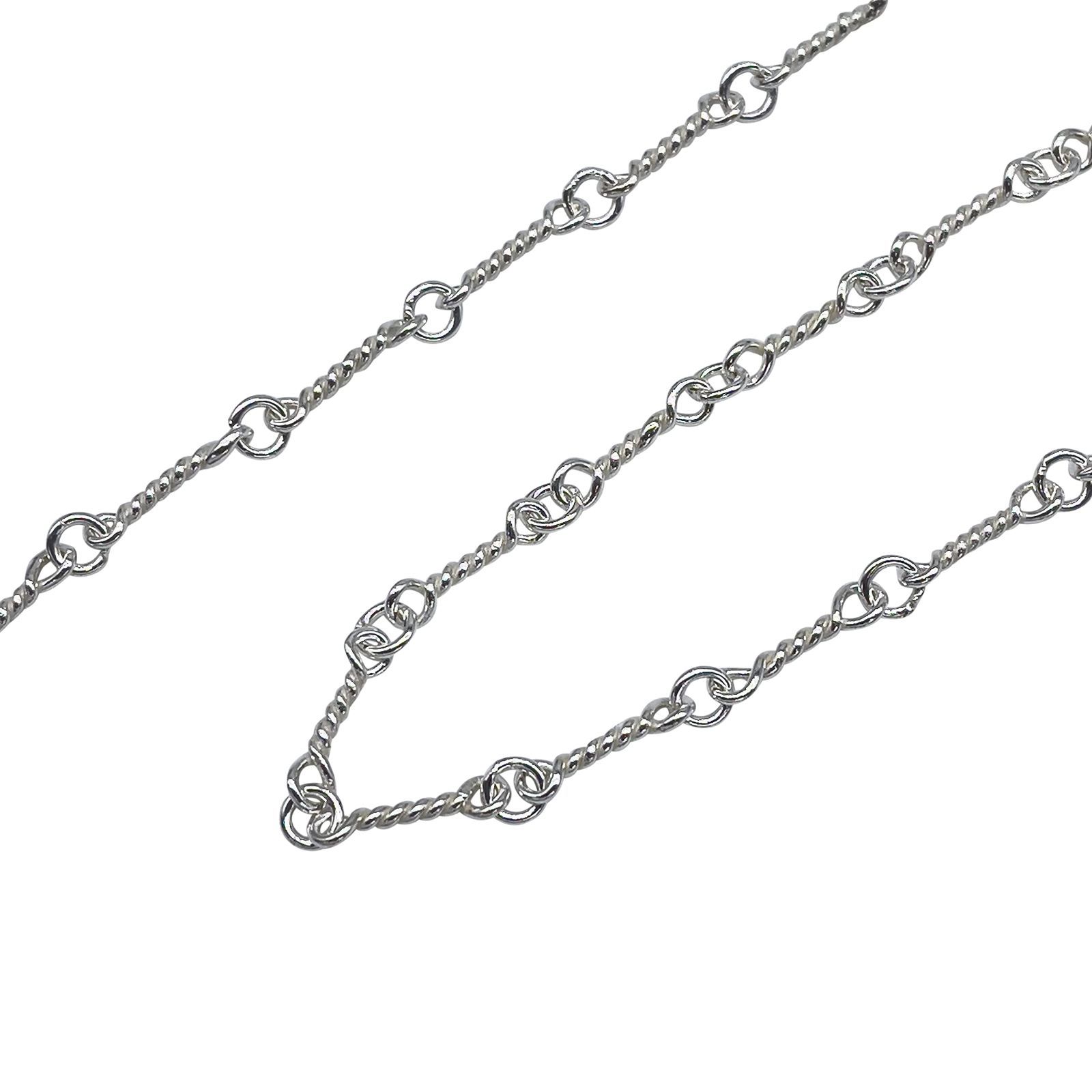 Chain Necklace Twist ネックレス ツイスト ツイストチェーン 長さ チェーンのみ メンズ レディース シルバー925 50cm スクリューチェーン 925シルバー製 ゴロクロ