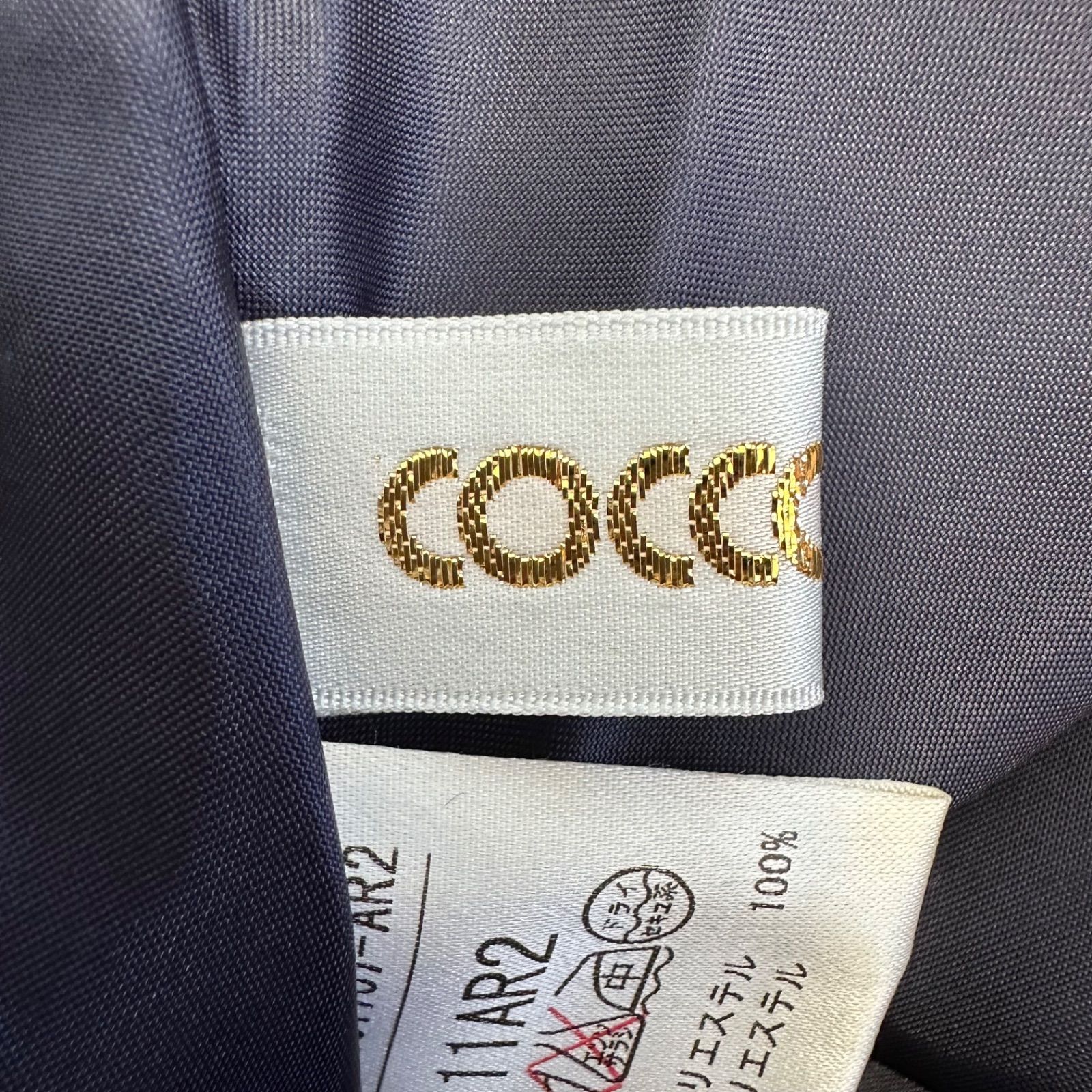 東京ソワール COCCOLUSSI ココラッシー 9号AR ネイビー COCCOLUSSI ネイビー テーラージャケット 東京ソワール 9号