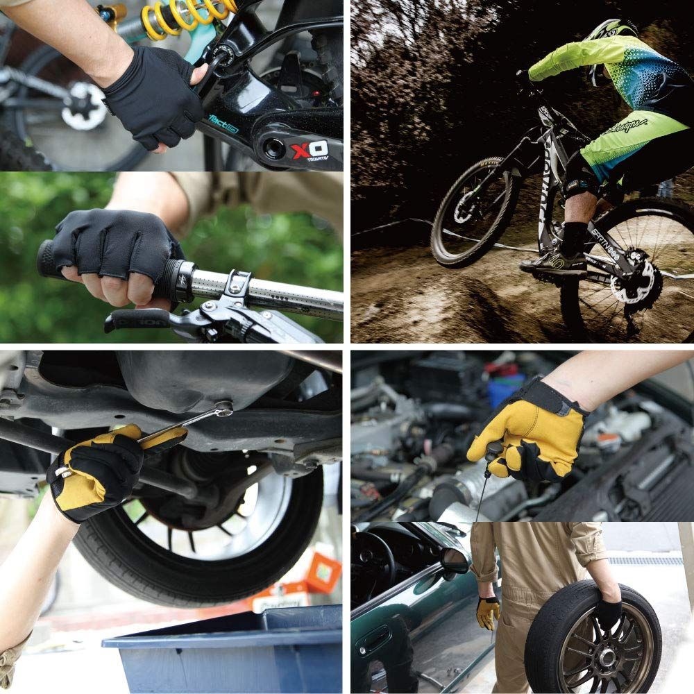 フーバー 合成皮革 甲部ストレッチ素材 ショート丈 合皮手袋 3本指出し FB-62 おたふく手袋 ブラック L