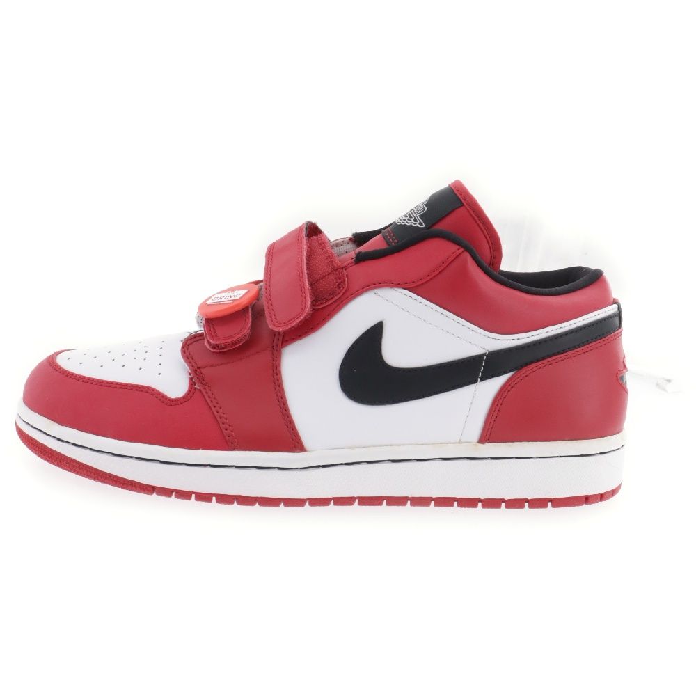 NIKE (ナイキ) 観賞用 2008年製 AIR JORDAN 1 RETRO LOW VELCRO 339894-101 エアジョーダン1  ベルクロ シカゴ ローカットスニーカー US10/28cm ホワイト/レッド - メルカリ