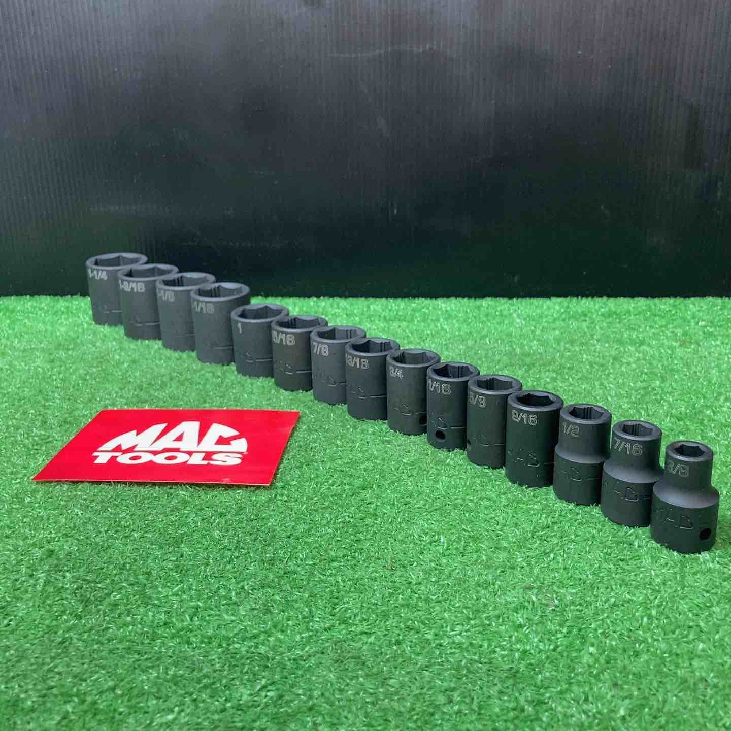 店頭 マックツール MACTOOLS 1|2 ドライブ インチ インパクトソケット15個セット SVP156TR 岩槻店