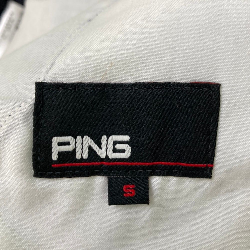 サイズ：S PING ピン ストレッチ ジョガーパンツ ネイビー系