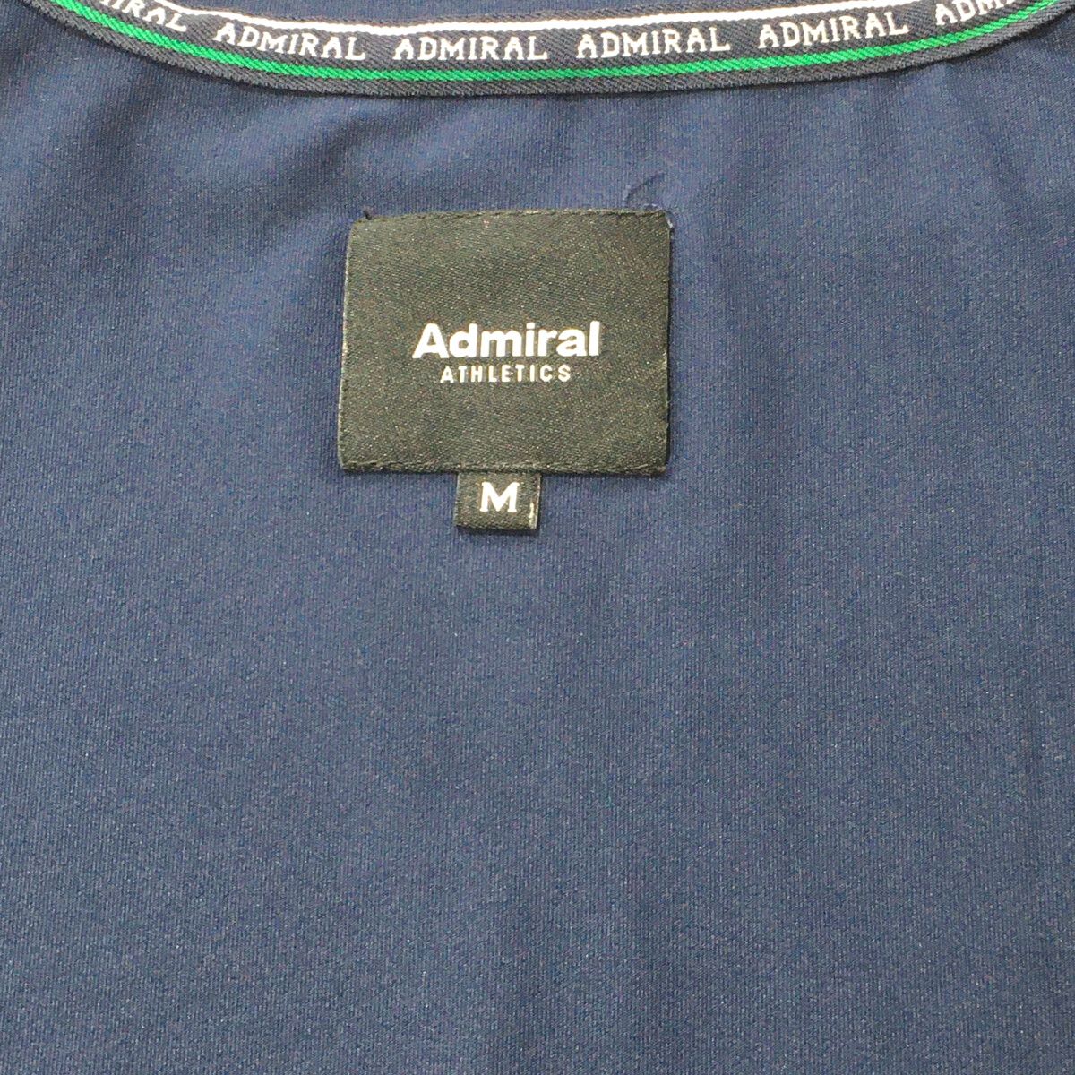 中古 メンズ アドミラルゴルフ Admiral Golf 半袖シャツ M 紺