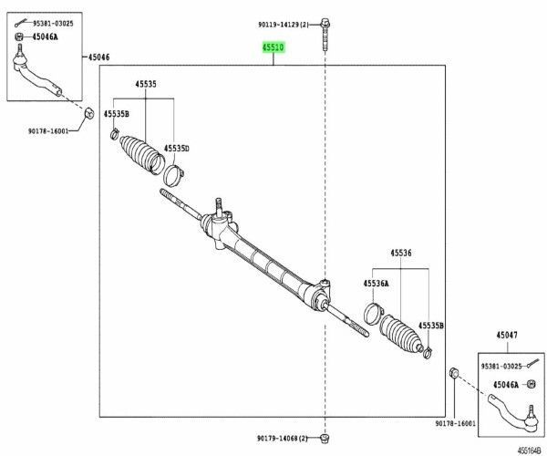 トヨタ 純正 アルファード ヴェルファイア HV ステアリング ギヤ GEAR  