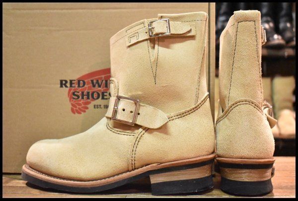 【美品】RED WING 2965 ショートエンジニアブーツ サイズ10 ワイズD レッドウィング 正規品 アメリカ製 MADE IN USA ENGINEER BOOT BEIGE レッドウィングショートエンジニア 2965 9.5D 新品未使用 8.5D 良品 09