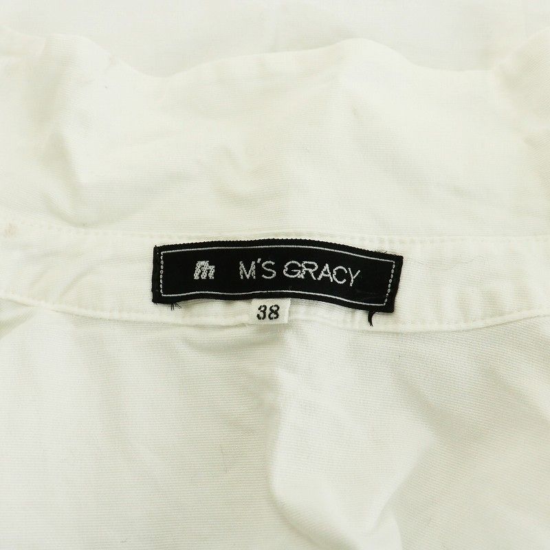 エムズグレイシー M'S GRACY シャツ ブラウス ノースリーブ 38
