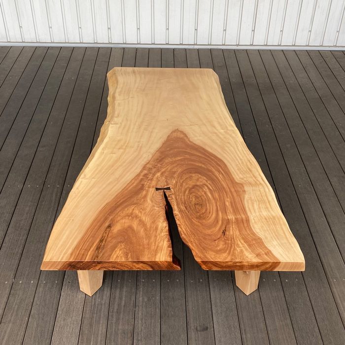 美品☆ 天然木 テーブル 座卓 一枚板 - テーブル