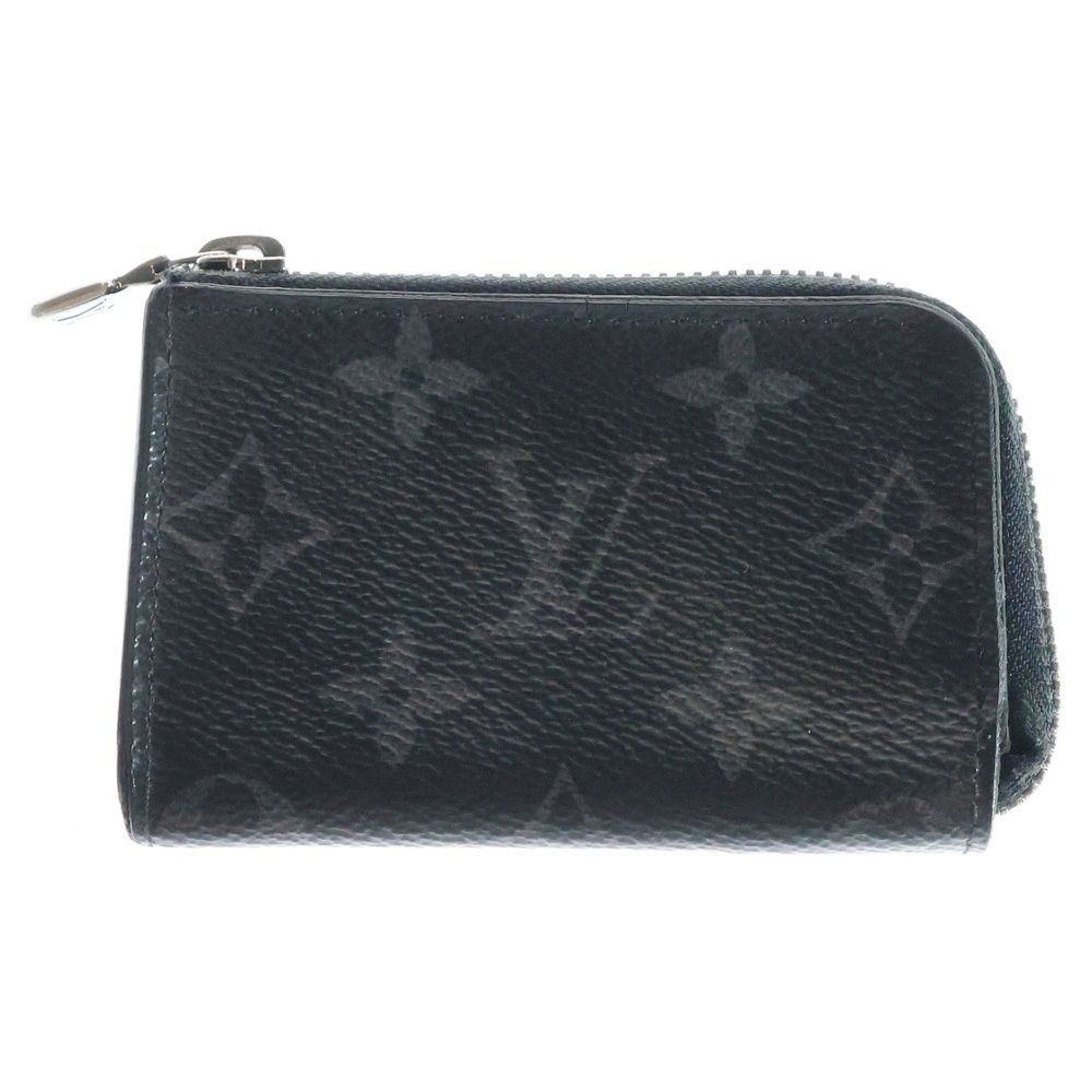 LOUIS VUITTON ルイヴィトン モノグラムエクリプス ジッピーウォレットヴェルティカル ポーチ 小物入れ ミニウォレット ブラック シルバー金具 PVC M 63536