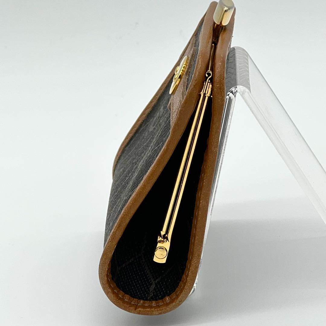 美品】ChristianDior ハニカム柄 コインケース ミニ財布 がま口 美品】ChristianDior ハニカム柄 コインケース ミニ財布 がま口