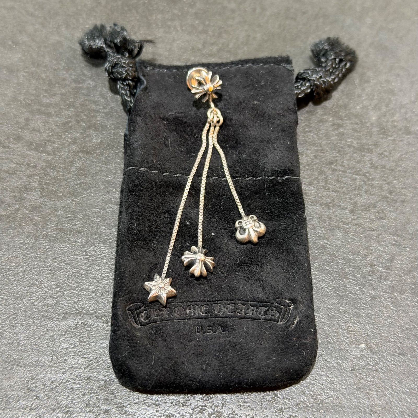 CHROME HEARTS JOJO イヤリング ジョジョ マルチモチーフドロップ ピアス クロムハーツ シルバー925 957M2