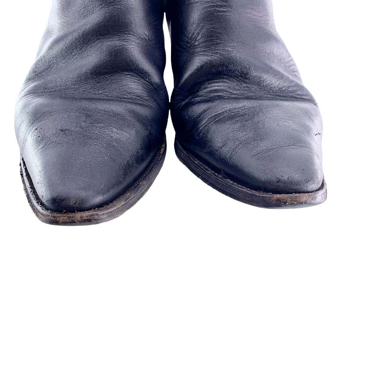 中古】 CELINE セリーヌ ジャクノレザー チェルシー サイドゴアブーツ