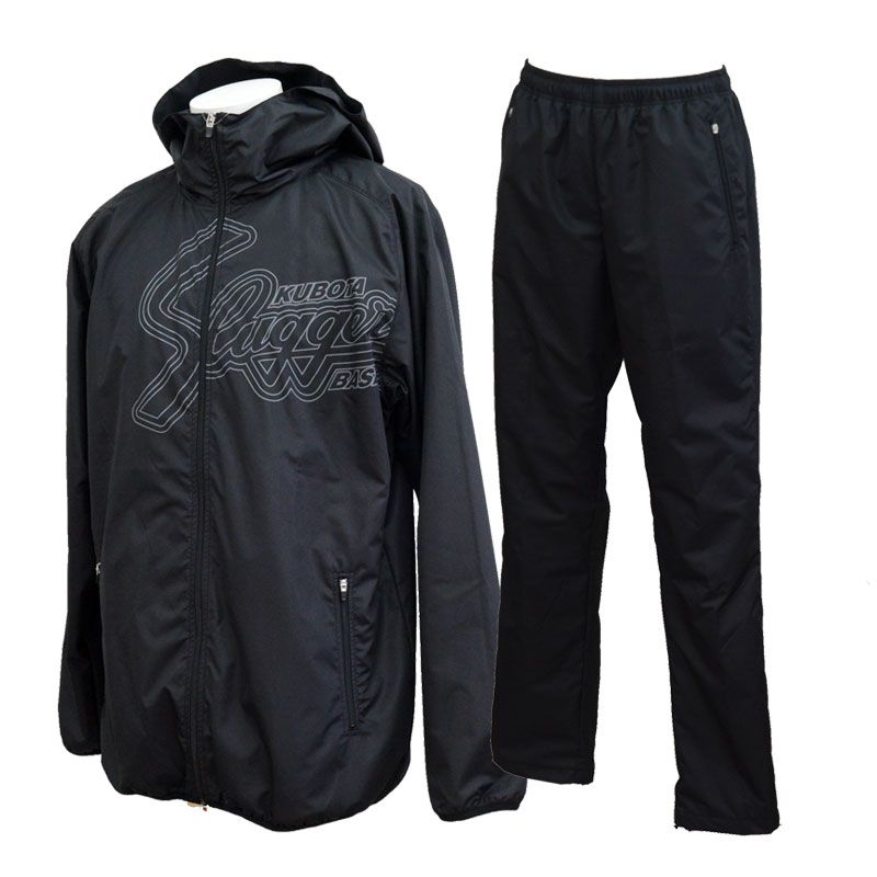 クボタスラッガー Slugger ウインドブレーカー 上下セット 野球 ウェア ジャンパー 長袖 秋冬 防寒 22AW OZ22-BY|BP 久保田 ネイビー|グレー