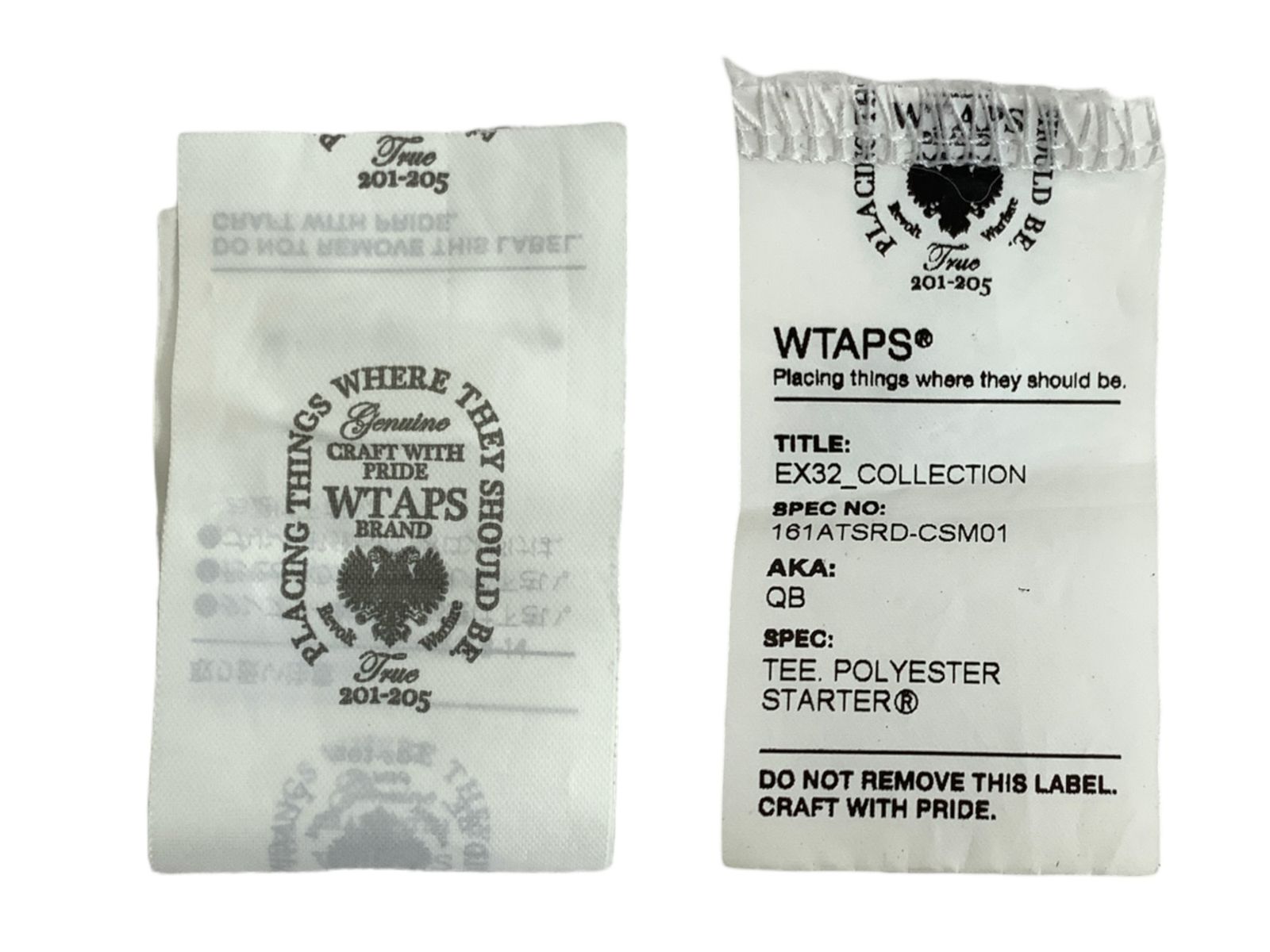 シャツ 16SS wtaps starter black label QB WTAPS ダブルタップス 16SS 161atsrd-csm01 STARTER BLACK LABEL