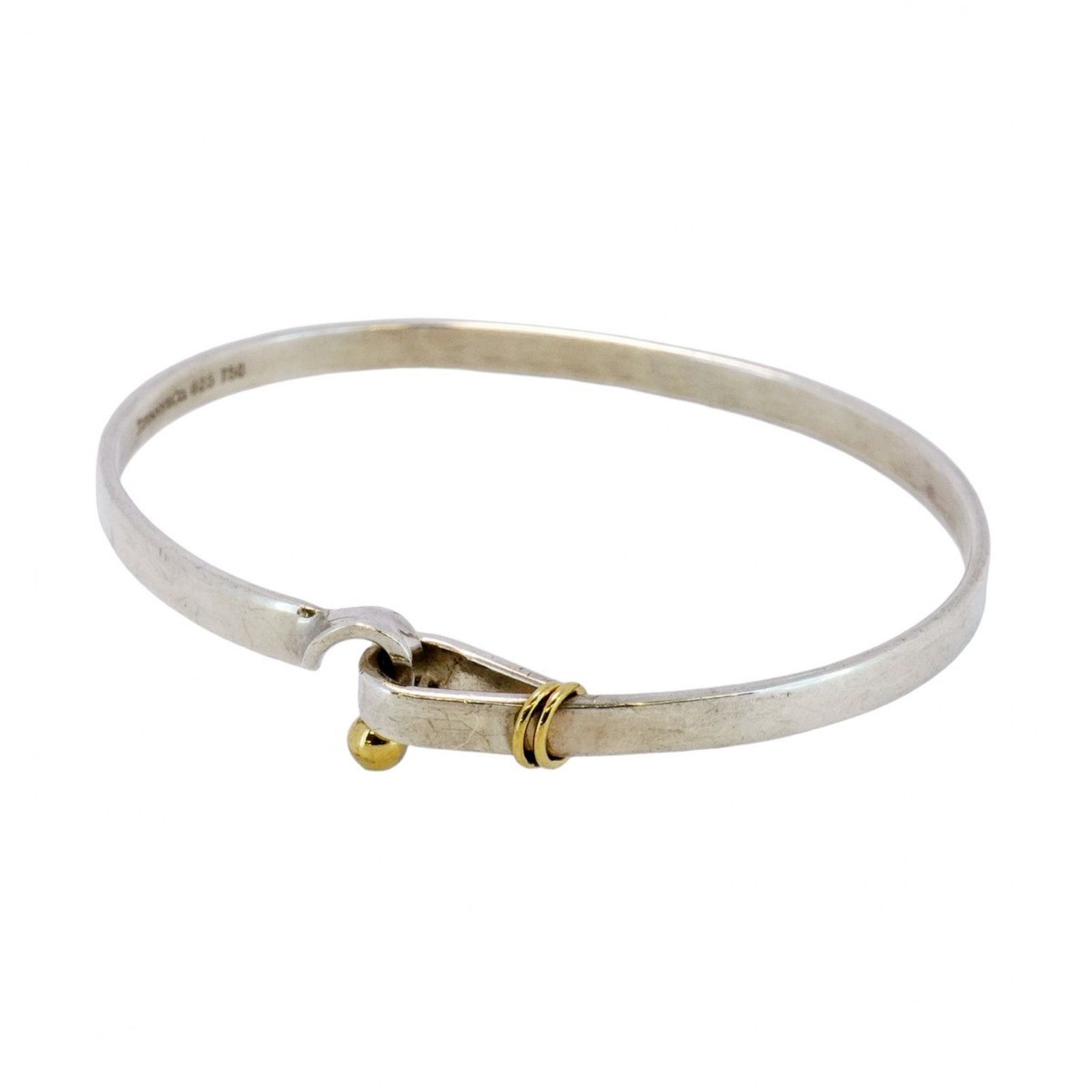 ティファニー　フック&アイ　シルバー ゴールドバングル フッククローズ ティファニー フック&アイ シルバー ゴールドバングル フック