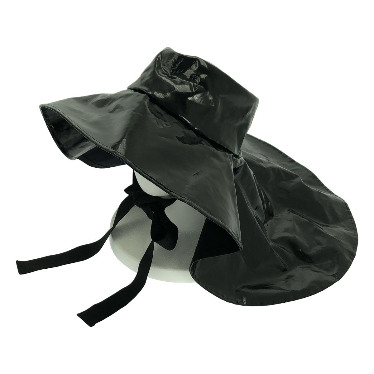 FETICO | フェティコ | FLARED FAUX-LEATHER HAT ハット | ブラック | レディース
