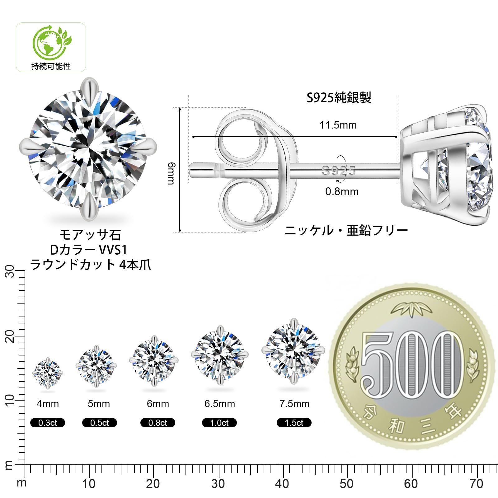 新品未使用✨最高級モアッサナイトピアス 鑑定書付き 合計9ct 51r0D6pmtiL._AC_UY1000_.jpg