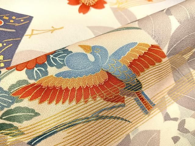 平和屋着物＃道行コート 紬地 格子柄 正絹 逸品 未使用 BAAU0004gt 2025年