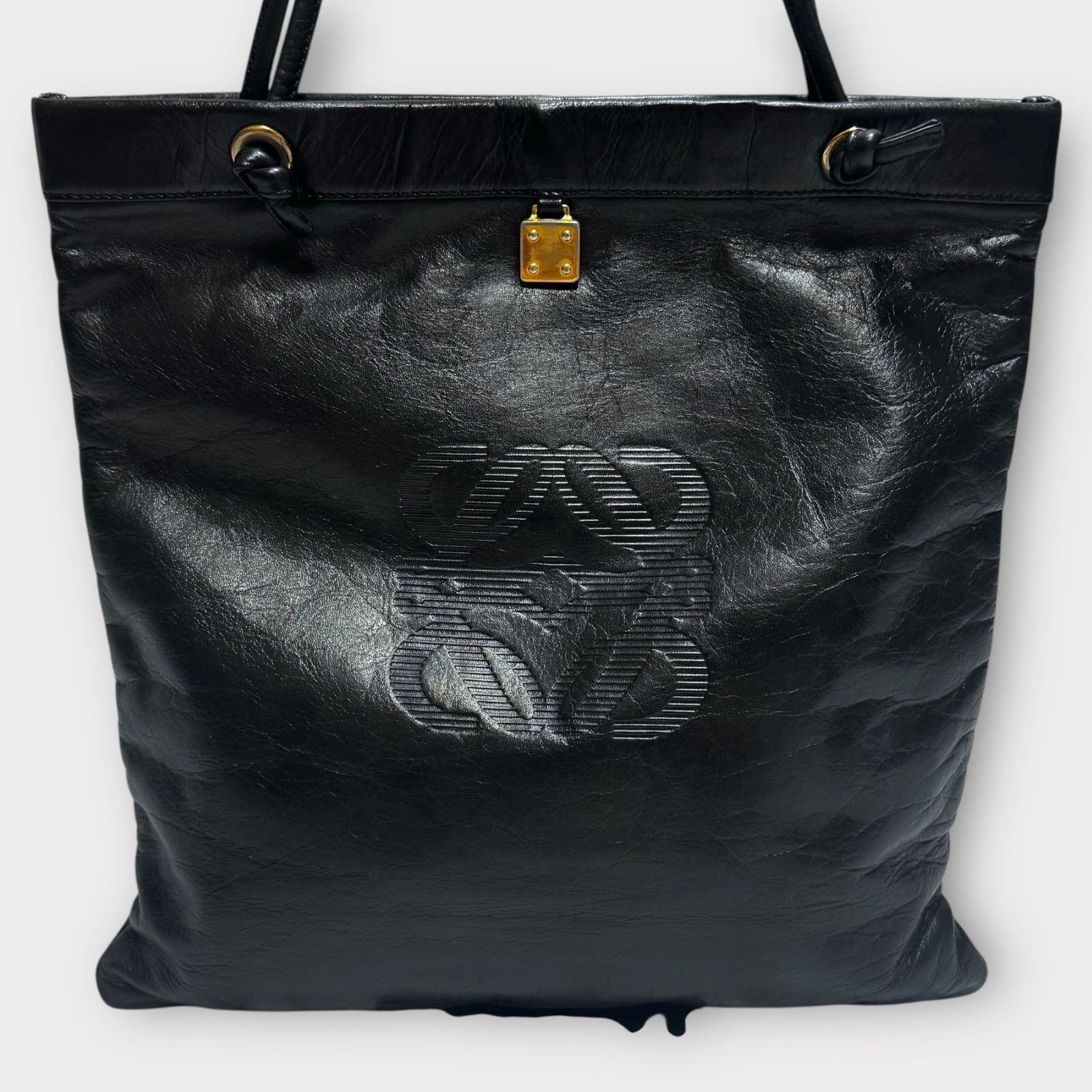 美品！LOEWE ロエベ アナグラム レザー トートバッグ A4サイズ