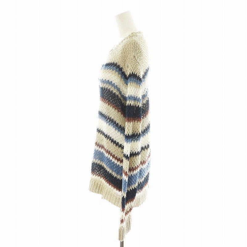 美品 マックスマーラ 麻100% ボーダー ニットプルオーバー リネンニット マックスマーラ ウィークエンドライン MAX MARA WEEKEND LINE