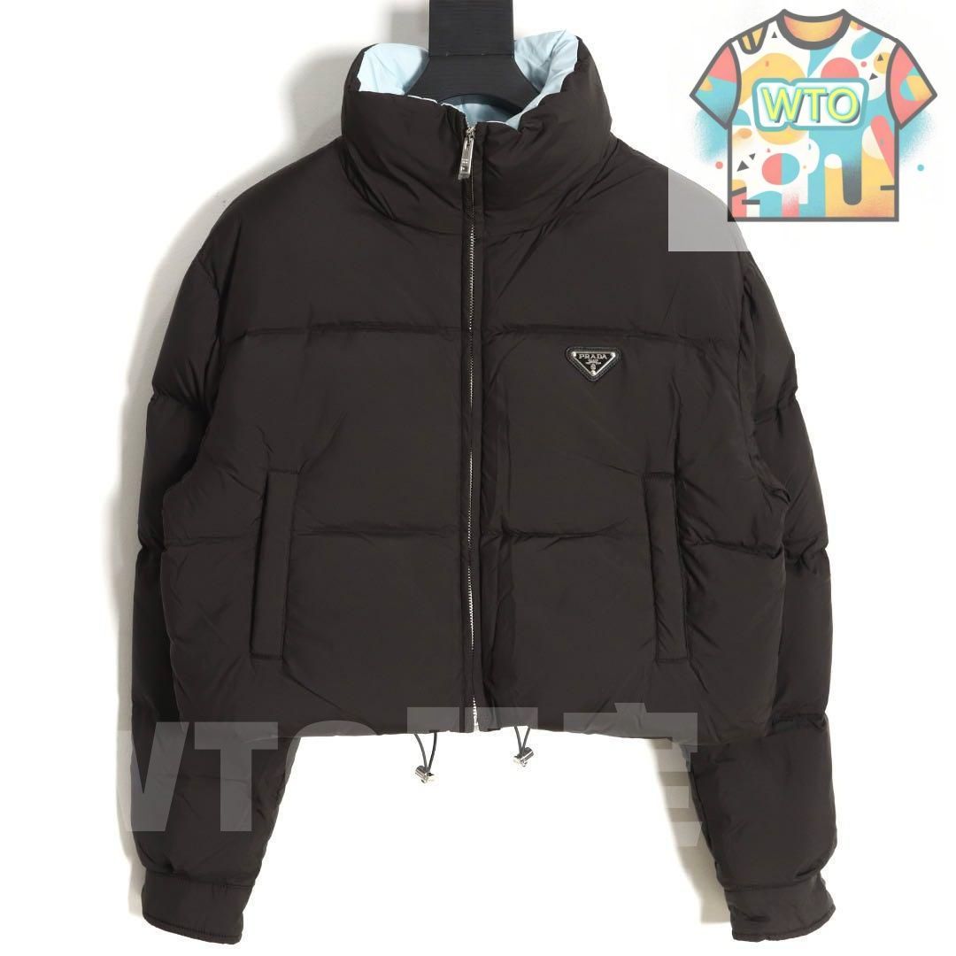 PRADA MILANO 黒 ダウンジャケット PRADA ダウンジャケット クロップド丈 黒｜本日限定特価｜新品未