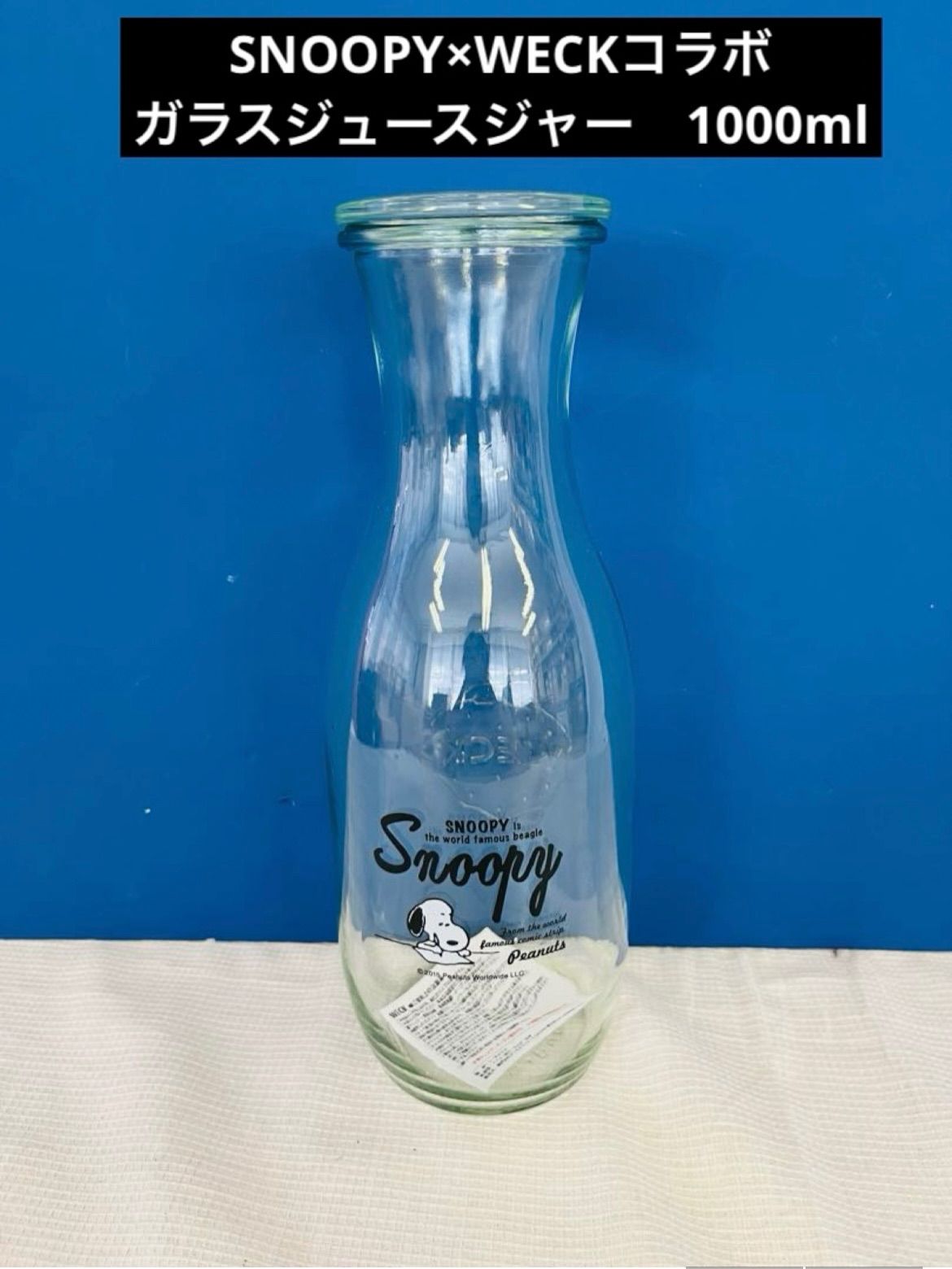 WECK 　スヌーピー　コラボ　　ガラスキャニスター　ジュースジャー SNOOPY×WECKコラボ ガラスジュースジャー1000ml - メルカリ