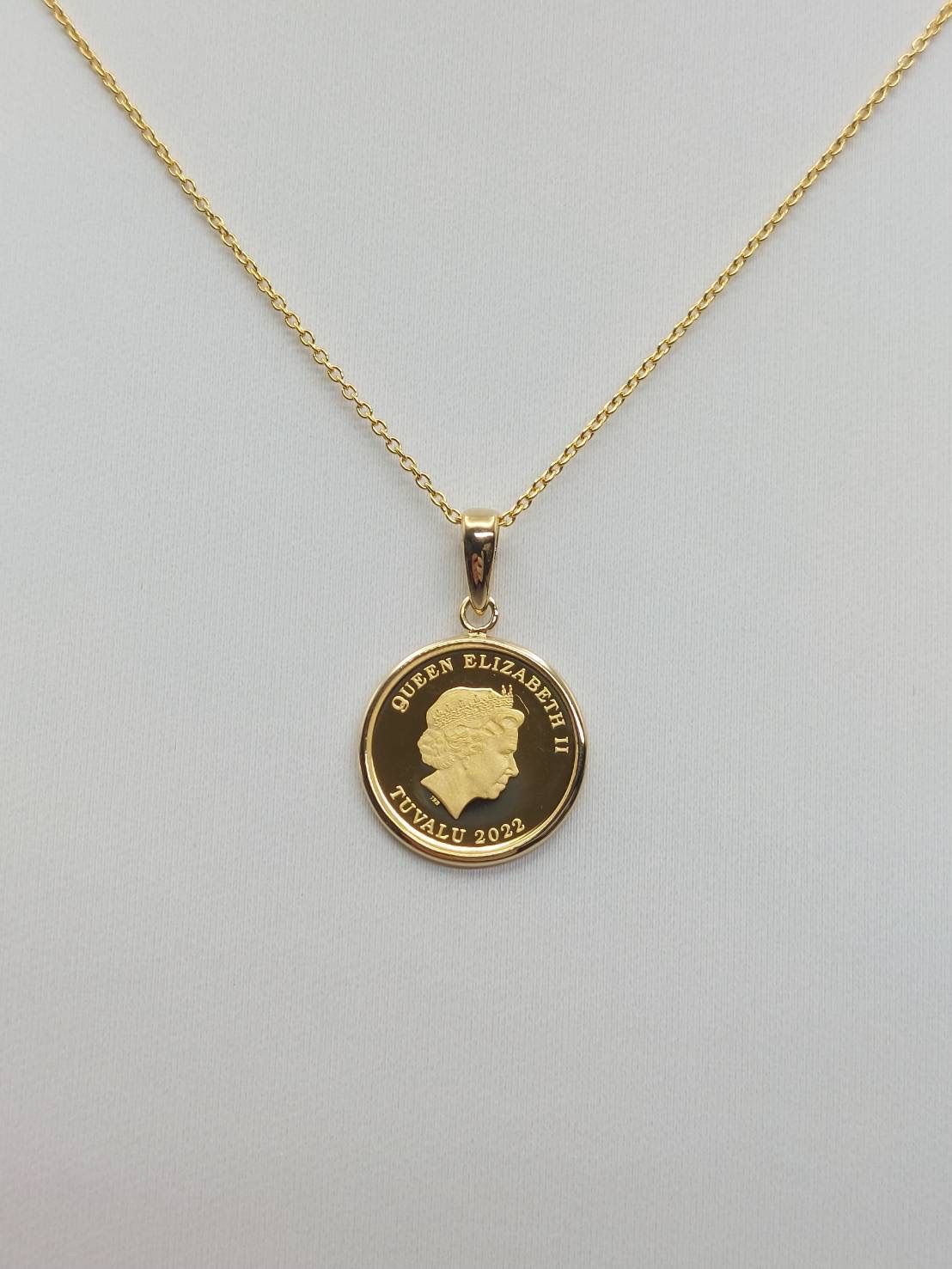 新品・未使用品】純金/18金 1/25ozツバルホース エリザベス コイン