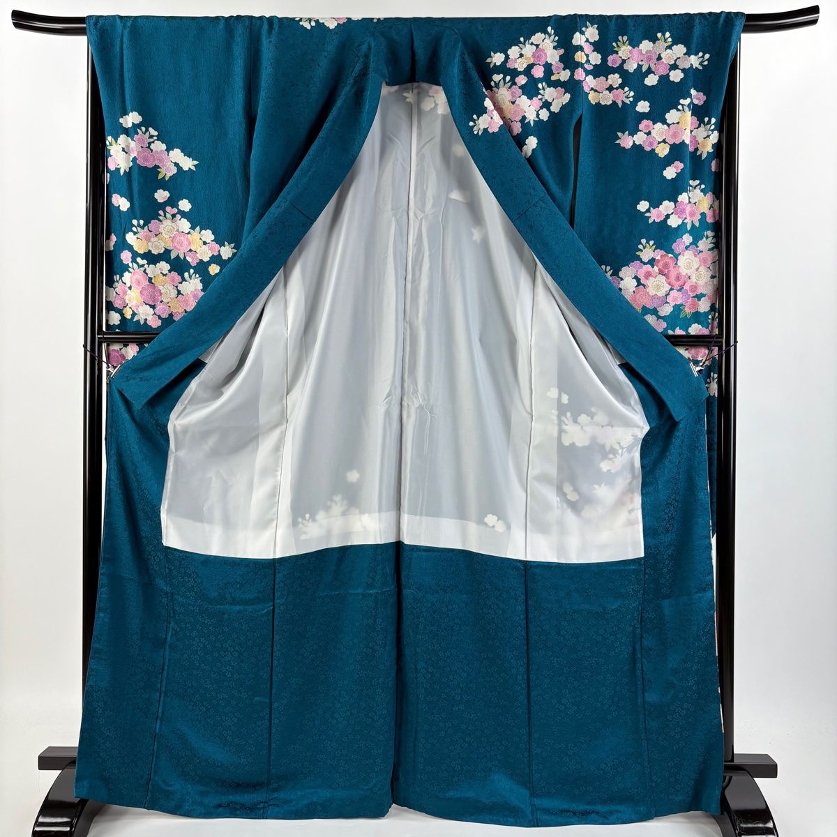 振袖　広衿　袷　金彩　裄長　ロング丈　裄67.5cm　丈162.5cm 楽天市場】振袖 身丈169cm 裄丈69.5cm L 袷 尾長鳥 枝梅 金糸