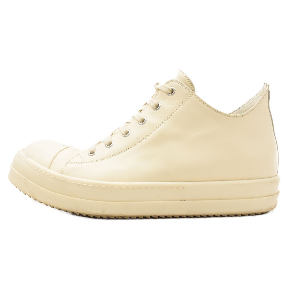 Rick Owens リックオウエンス RAMONES LOW A2549406 ラモーンズ ロー レザーローカットスニーカー ホワイト Rick Owens (リックオウエンス) RAMONES LOW A2549406 ラモーンズ ロー